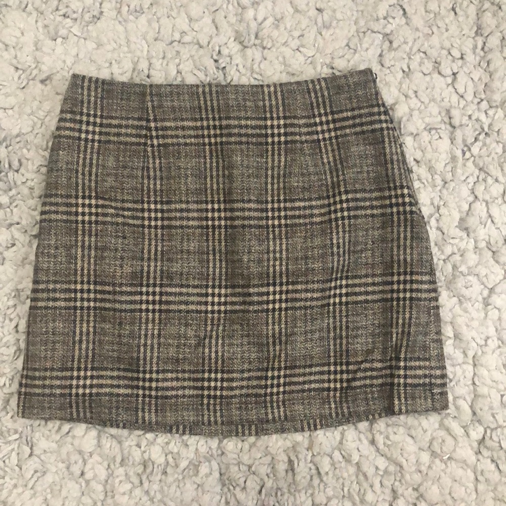 Plaid mini skirt